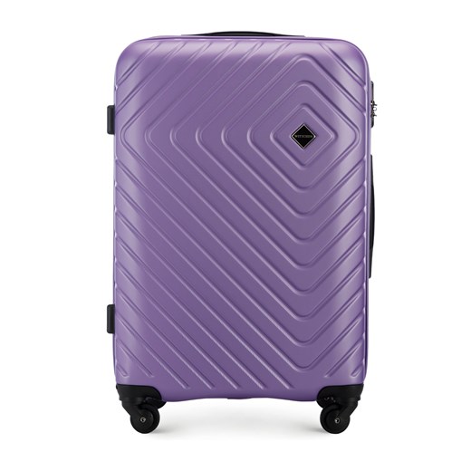 Średnia walizka z ABS-u z geometrycznym tłoczeniem WITTCHEN