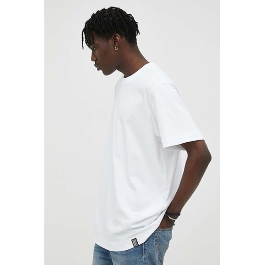 G-Star Raw t-shirt bawełniany kolor biały gładki ze sklepu ANSWEAR.com w kategorii T-shirty męskie - zdjęcie 161364110