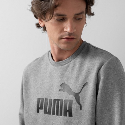Męska bluza dresowa nierozpinana bez kaptura PUMA ESS BIG LOGO CREW FL Puma XL wyprzedaż Sportstylestory.com