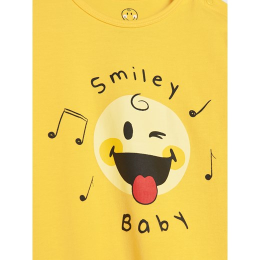 Sinsay - Pajacyk Smiley® Baby - żółty Sinsay 74 Sinsay