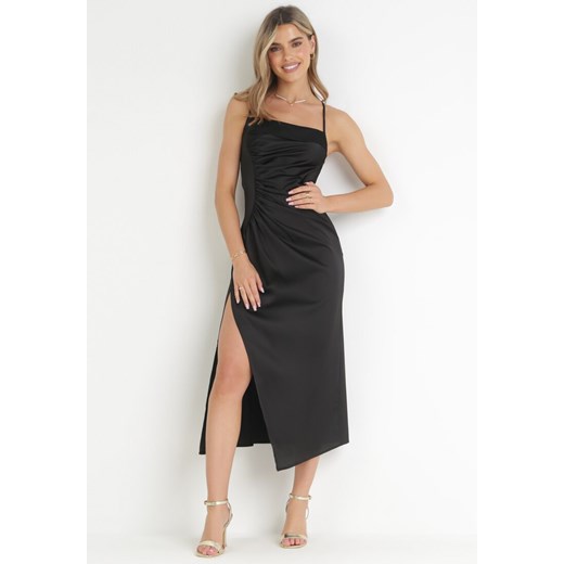 Born2be sukienka na ramiączkach midi asymetryczna elegancka