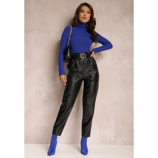 Czarne Spodnie Lussier ze sklepu Renee odzież w kategorii Spodnie damskie - zdjęcie 161383673