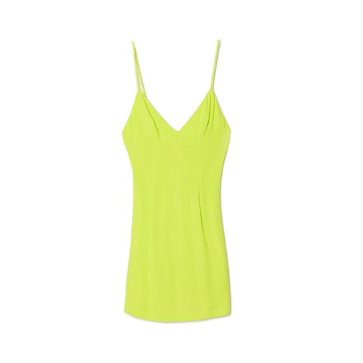 Cropp - Krótka sukienka na ramiączkach - Zielony Cropp S Cropp okazja