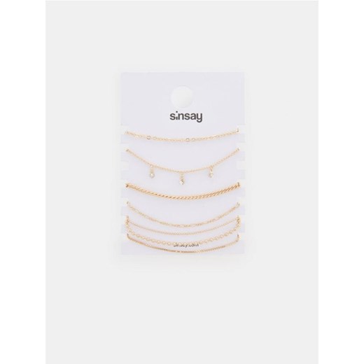 Sinsay - Bransoletka 7 pack - złoty Sinsay Jeden rozmiar Sinsay