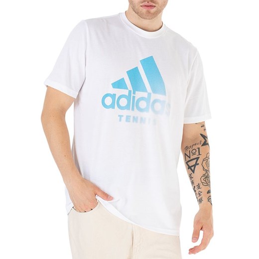 Koszulka adidas Tennis Aeroready Graphic Tee HA0969 - biała ze sklepu streetstyle24.pl w kategorii T-shirty męskie - zdjęcie 161389594