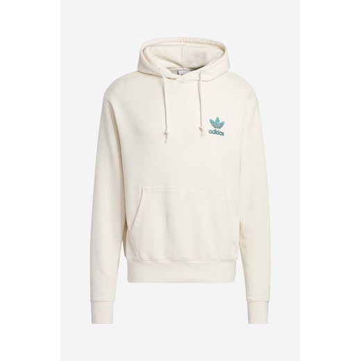 adidas Originals bluza bawełniana Stacked Trefoil Earth Hoodie męska kolor M PRM promocyjna cena