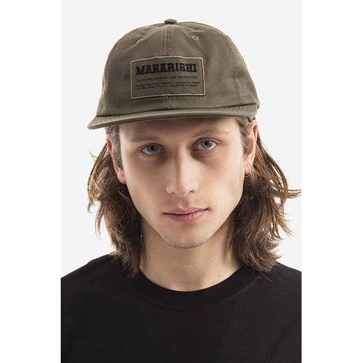 Maharishi czapka z daszkiem bawełniana Miltype 6-Panel Cap kolor zielony z Maharishi ONE PRM okazja