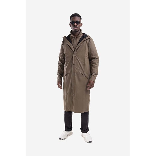 Rains kurtka przeciwdeszczowa Longer Jacket 18360 kolor brązowy przejściowa Rains L PRM