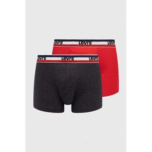 Levi's bokserki 2-pack męskie kolor czerwony 37149.0817-004 M promocyjna cena PRM