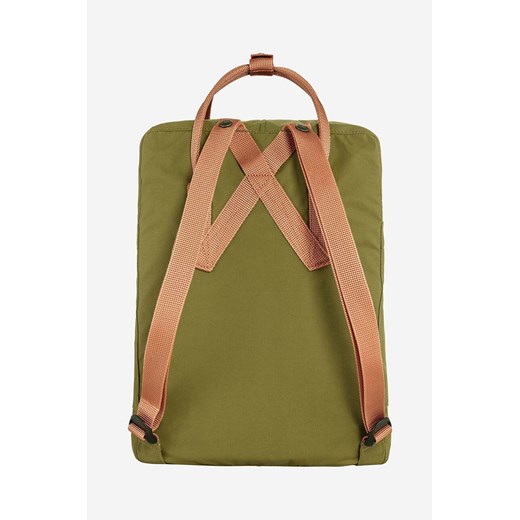 Fjallraven plecak Kanken F23510 631-241 kolor zielony duży z aplikacją ONE PRM