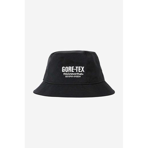 thisisneverthat kapelusz GORE-TEX 3L Bucket Hat kolor czarny TN213WHWBK04-BLACK ze sklepu PRM w kategorii Kapelusze damskie - zdjęcie 161393434