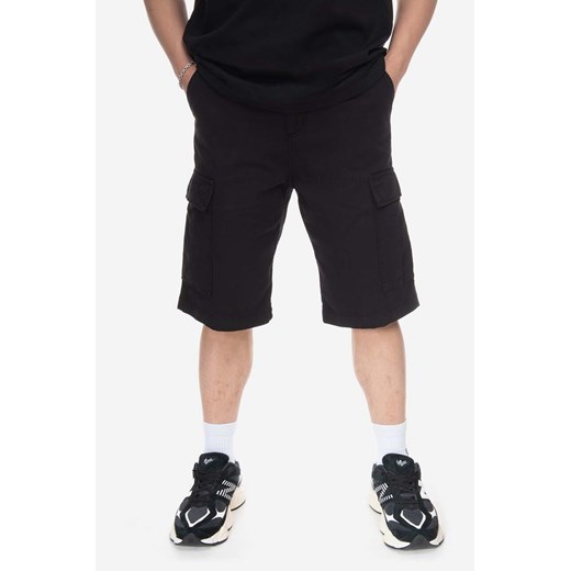 Carhartt WIP szorty bawełniane kolor czarny I031517-AMMONITE ze sklepu PRM w kategorii Spodenki męskie - zdjęcie 161393454