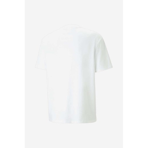 Puma t-shirt bawełniany kolor biały gładki 539840.02-BIALY Puma M wyprzedaż PRM