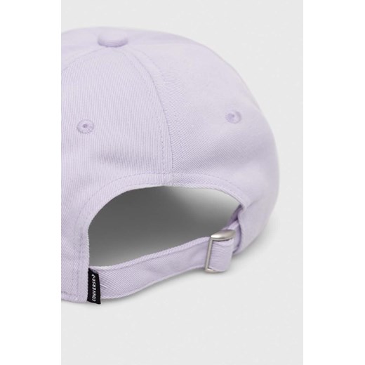 Converse czapka z daszkiem kolor fioletowy z aplikacją 10022134.A22-VaporViole Converse ONE PRM