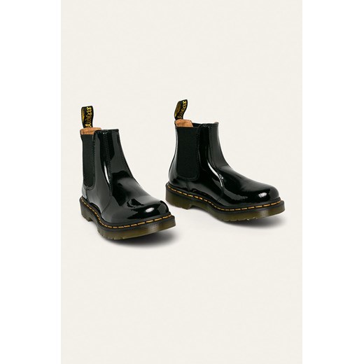 Dr. Martens sztyblety skórzane 2976 damskie kolor czarny na płaskim obcasie Dr. Martens 37 PRM wyprzedaż