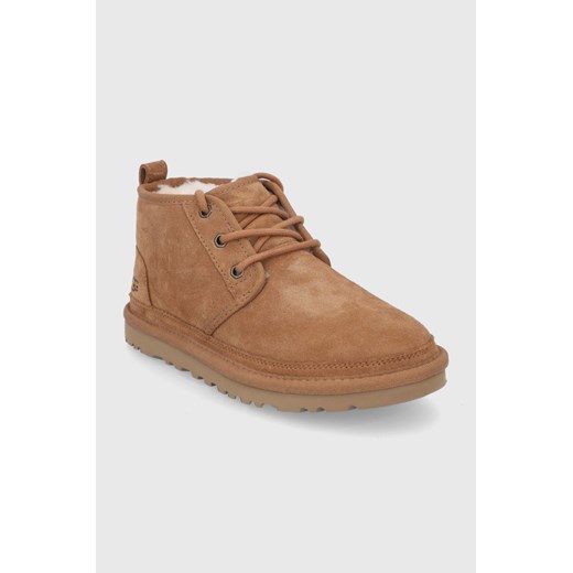 Botki UGG zamszowe casual płaskie sznurowane 