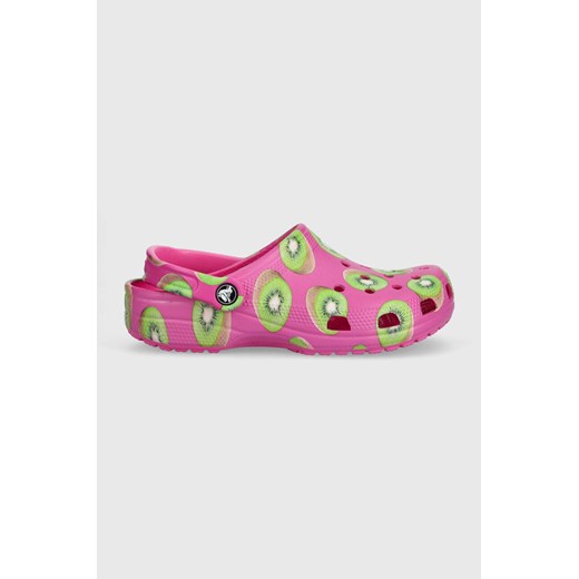 Crocs klapki Classic Hyper Real Clog damskie kolor różowy 208343 ze sklepu PRM w kategorii Klapki damskie - zdjęcie 161395563