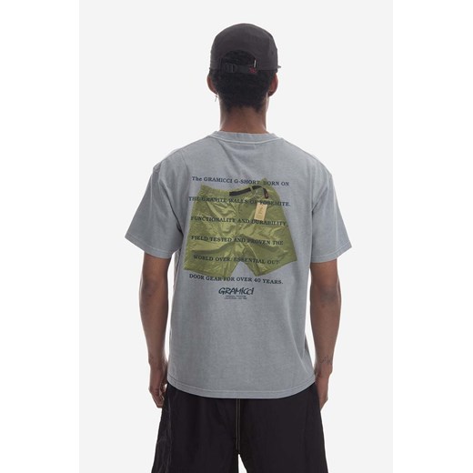 Gramicci t-shirt bawełniany G-Short Tee kolor szary z nadrukiem Gramicci L okazyjna cena PRM