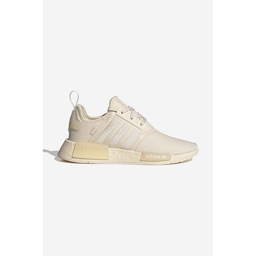 Buty sportowe damskie Adidas Originals nmd beżowe na wiosnę płaskie sznurowane