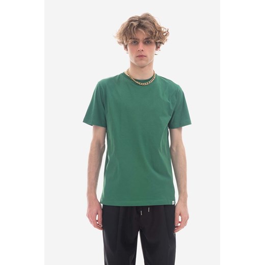 Norse Projects t-shirt bawełniany Niels Standard kolor zielony gładki N01.0559.8082-8082 ze sklepu PRM w kategorii T-shirty męskie - zdjęcie 161398113