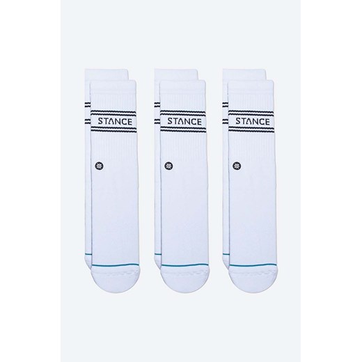 Stance skarpetki Basic 3-pack kolor biały A556D20SRO-WHT ze sklepu PRM w kategorii Skarpetki damskie - zdjęcie 161398161