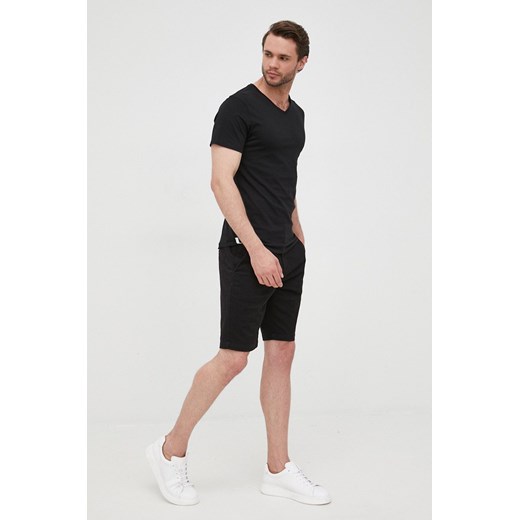 Lacoste T-shirt bawełniany (3-pack) TH3374 kolor czarny gładki TH3374-001 Lacoste L promocyjna cena PRM