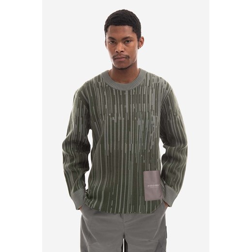 A-COLD-WALL* sweter wełniany Two-Tone Jacquard Knit kolor zielony A-cold-wall* L PRM