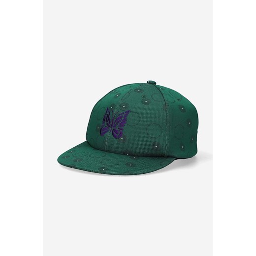 Needles czapka z daszkiem Baseball Cap Poly Jq kolor zielony wzorzysta LQ035.GREEN-Green ze sklepu PRM w kategorii Czapki z daszkiem damskie - zdjęcie 161398314