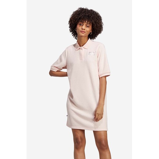 adidas sukienka Polo kolor różowy mini prosta IP3754-ROZOWY ze sklepu PRM w kategorii Sukienki - zdjęcie 161398344