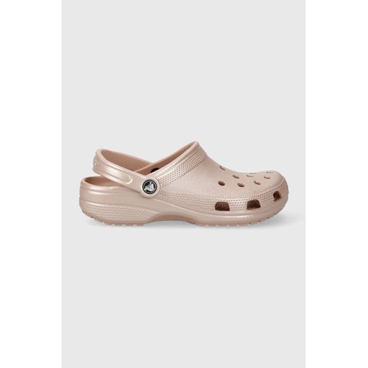 Crocs klapki damskie złote bez zapięcia