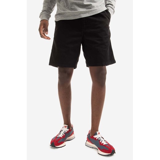 Carhartt WIP szorty bawełniane Flint Short kolor czarny I030480.BLACK-BLACK ze sklepu PRM w kategorii Spodenki męskie - zdjęcie 161399552