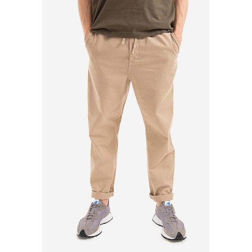 Carhartt WIP spodnie bawełniane Flint Pant kolor brązowy proste I029919.WALL-WALL ze sklepu PRM w kategorii Spodnie męskie - zdjęcie 161400280