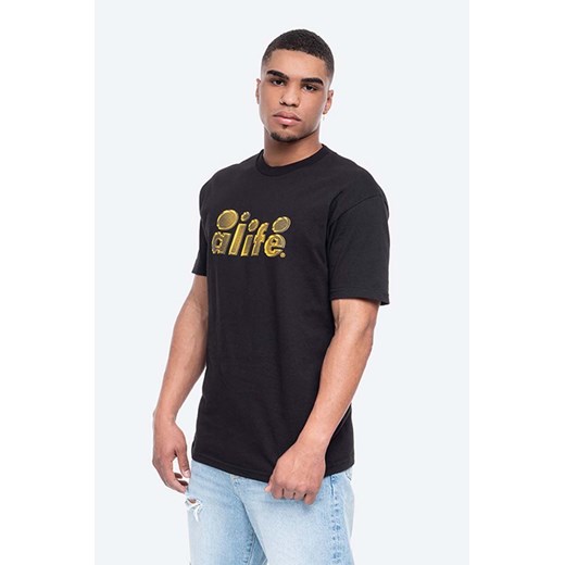Alife t-shirt bawełniany Tone Bubble Graphic kolor czarny wzorzysty ALIFW20-47 BLACK ALIFW20.47-BLACK ze sklepu PRM w kategorii T-shirty męskie - zdjęcie 161400404