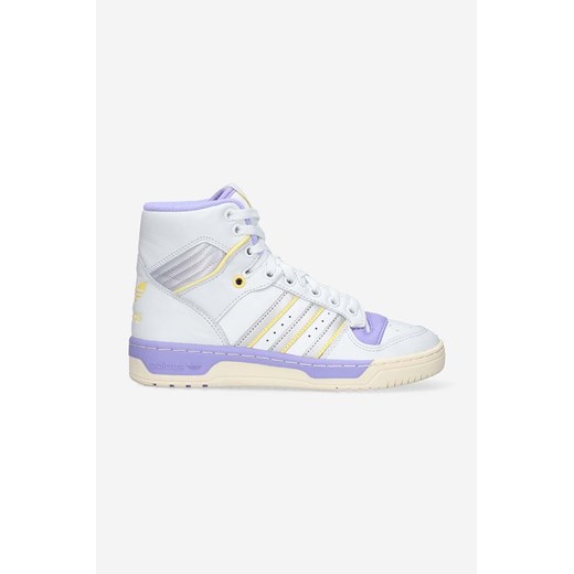 adidas Originals sneakersy skórzane Rivalry Hi W kolor biały HQ4428 ze sklepu PRM w kategorii Buty sportowe damskie - zdjęcie 161400654