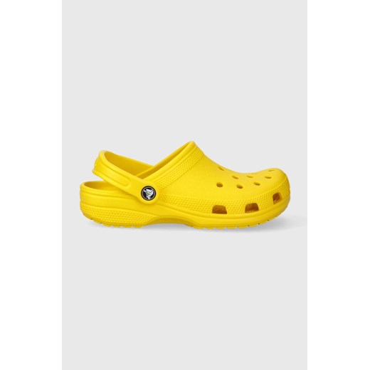 Crocs klapki damskie kolor żółty ze sklepu PRM w kategorii Klapki damskie - zdjęcie 161401161