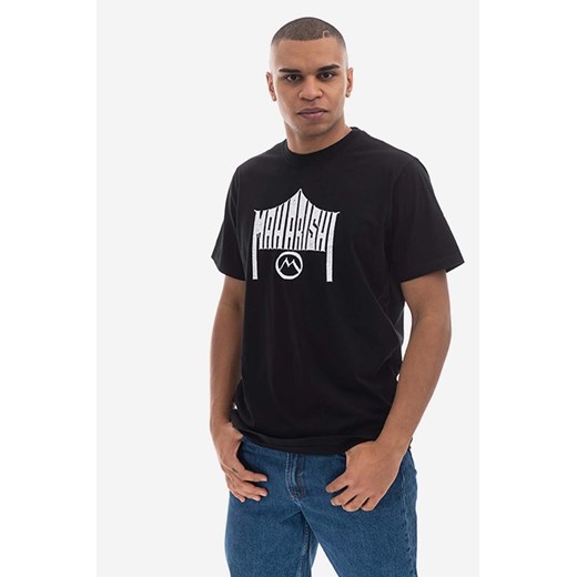 Maharishi t-shirt bawełniany kolor czarny z nadrukiem 9928.BLACK-BLACK ze sklepu PRM w kategorii T-shirty męskie - zdjęcie 161401181
