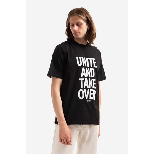 Wood Wood t-shirt bawełniany Bobby Shoplifters kolor biały z nadrukiem 50025711.2489-BLACK ze sklepu PRM w kategorii T-shirty męskie - zdjęcie 161401470