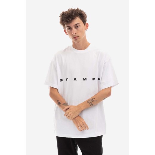 STAMPD t-shirt bawełniany kolor biały z nadrukiem SLA.M2991TE-WHT ze sklepu PRM w kategorii T-shirty męskie - zdjęcie 161401473