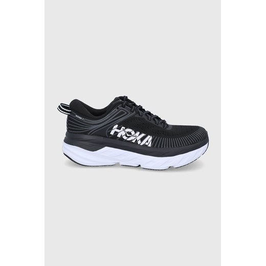 Hoka buty BONDI 7 kolor czarny na płaskiej podeszwie 1110519-HMSH ze sklepu PRM w kategorii Buty sportowe damskie - zdjęcie 161401553