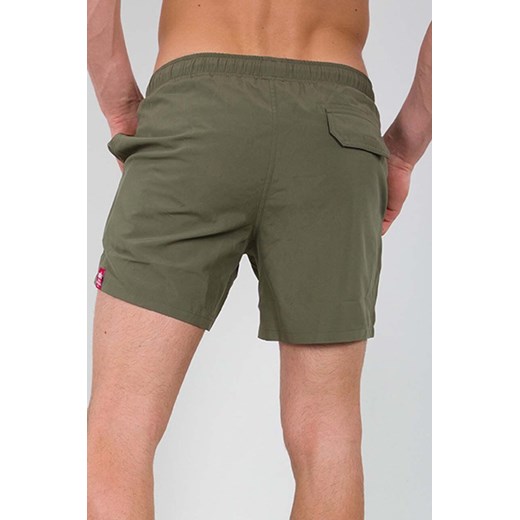 Alpha Industries szorty kąpielowe męskie kolor zielony gładkie Alpha Industries M PRM wyprzedaż