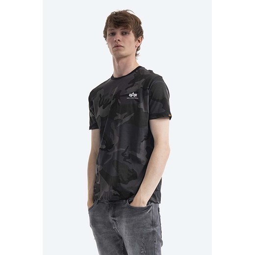Alpha Industries t-shirt bawełniany kolor szary wzorzysty 128507C.125-SZARY ze sklepu PRM w kategorii T-shirty męskie - zdjęcie 161402562