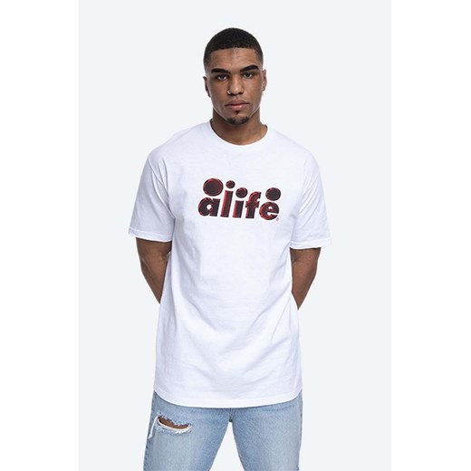 Alife t-shirt bawełniany Tone Bubble Graphic kolor biały wzorzysty ALIFW20-48 WHITE ALIFW20.48-WHITE ze sklepu PRM w kategorii T-shirty męskie - zdjęcie 161402624