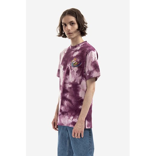 CLOT t-shirt bawełniany kolor fioletowy wzorzysty CLTES10008.PURPLE-PURPLE ze sklepu PRM w kategorii T-shirty męskie - zdjęcie 161402634