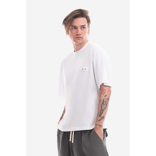 Neil Barett t-shirt bawełniany kolor biały z aplikacją PBJT144.U502C-3160 ze sklepu PRM w kategorii T-shirty męskie - zdjęcie 161402683