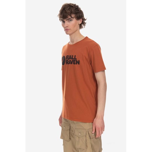Fjallraven t-shirt Fjallraven Logo kolor pomarańczowy z nadrukiem F87310.243-243 ze sklepu PRM w kategorii T-shirty męskie - zdjęcie 161402693