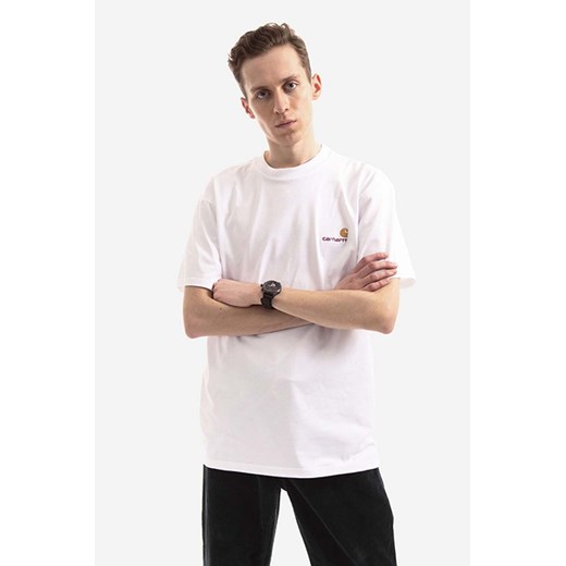 Carhartt WIP t-shirt bawełniany kolor biały z aplikacją I029956.WHITE-WHITE S PRM