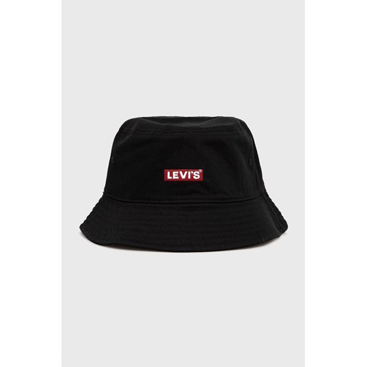 Levi's Kapelusz kolor czarny bawełniany D6249.0001-59 ze sklepu PRM w kategorii Kapelusze damskie - zdjęcie 161402751