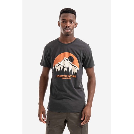 Fjallraven t-shirt bawełniany Nature kolor granatowy z nadrukiem F87053.555-555 ze sklepu PRM w kategorii T-shirty męskie - zdjęcie 161402813