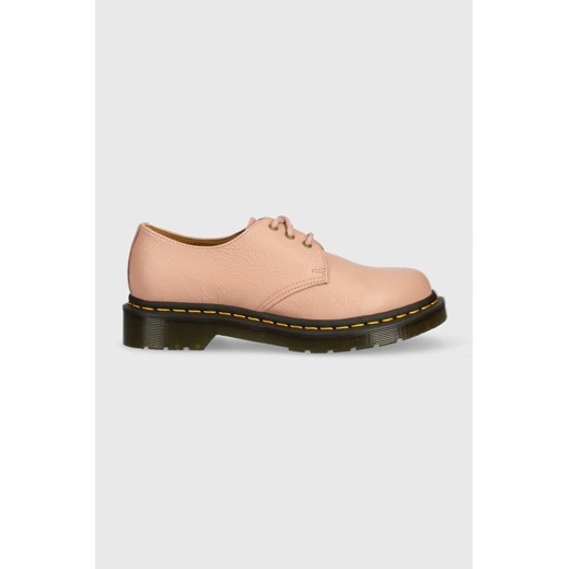 Dr. Martens półbuty skórzane 1461 damskie kolor różowy na płaskim obcasie Dr. Martens 40 PRM