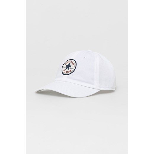 Converse czapka kolor biały z aplikacją 10022134.A02-White Converse ONE PRM